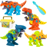 Klocki - Zestaw Konstrukcyjny do Skręcania Rozkręcania Dinozaury Klocki Śrubokręt - miniaturka - grafika 1