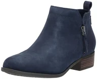 Botki damskie - TOMS Damskie botki Dahlia, granatowe, zamszowe/płótno dziedzictwa, 36, Granatowe zamszowe płótno dziedzictwa, 35.5 EU - miniaturka - grafika 1