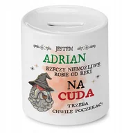 Skarbonki - Skarbonka Dla Adriana na Urodziny na Prezent z Nadrukiem ze Zdjęciem - miniaturka - grafika 1