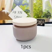 Pozostałe akcesoria kosmetyczne - TEMU Wielokrotnego Napełniania Słoik Kosmetyczny 8.45oz - Nieprzeciekający Pojemnik na Przybory Toaletowe z Pokrywką do Masek i Kremów, Idealny na - miniaturka - grafika 1