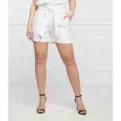 Spodenki damskie - LAUREN RALPH LAUREN Lniane szorty | Regular Fit | high waist - miniaturka - grafika 1