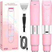 Depilatory i golarki damskie - ELEKTRYCZNA MASZYNKA DO GOLENIA DLA KOBIET GOLARKA DAMSKA SKINI ZESTAW 2W1 - miniaturka - grafika 1