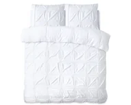 Pościel - 200x200/220 PUNCH PINTUCK biały mikroperkal kpl pościeli - miniaturka - grafika 1