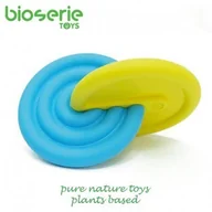 Gryzaki dla dzieci - Bioserie TOYS Bioserie TOYS - Bioserie Interlocking Disks & Teether - Blue & Yellow gryzak sensoryczny - miniaturka - grafika 1