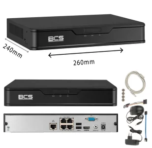 Rejestrator IP BCS-P-NVR0401-4KE-4P-III PoE SERIA BCS POINT Analityka na 4 kamer IP do 8MPx - Rejestratory do monitoringu - miniaturka - grafika 2