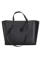 Torebki damskie - Pinko Carrie Shopper Big Skóra BOTTALATA, Torebka Damska, Z99Q_Czarny-Antique Gold, Z99q_czarno-antyczne złoto - miniaturka - grafika 1