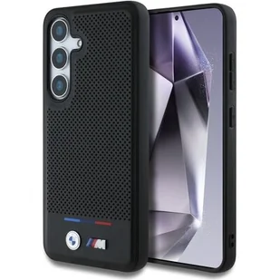 Etui BMW Leather Tricolor Stripe MagSafe do Samsung Galaxy S25 Czarny - Etui i futerały do telefonów - miniaturka - grafika 1