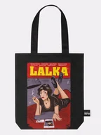 Torby i wózki na zakupy - LALKA / torba bawełniana czarna - miniaturka - grafika 1