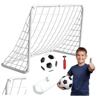 Piłka nożna - BRAMKA do piłki nożnej MOCNA METALOWA Treningowa ZESTAW PIŁKARSKI + PIŁKA - miniaturka - grafika 1
