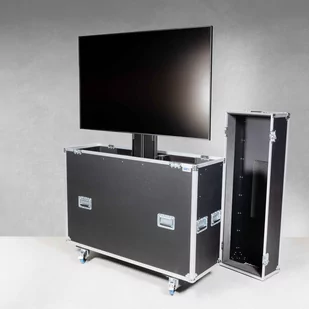 Casetec PLHCP70 walizka transportowa z elektrycznym podnośnikiem (wraz z uchwytem na wyświetlacz) dla wyświetlacza 70-75" | udźwig: 100 kg - Uchwyty do monitorów - miniaturka - grafika 1