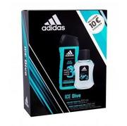 Zestawy perfum męskich - Adidas Ice Dive zestaw 100 ml Edt 100ml + 250ml Żel pod prysznic dla mężczyzn - miniaturka - grafika 1
