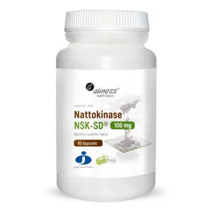 MedicaLine Aliness Nattokinase NSK-SD 100 mg - 60 kapsułek A580482 - Suplementy naturalne - miniaturka - grafika 1