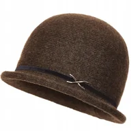 Czapki damskie - Kapelusz damski ELISABETTA Brąz - miniaturka - grafika 1