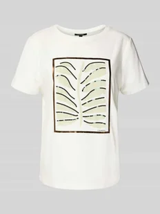 T-shirt z cekinami i okrągłym dekoltem - Koszulki i topy damskie - miniaturka - grafika 1