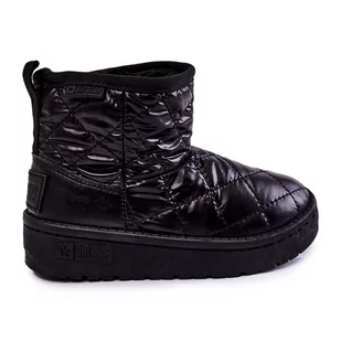 BIG STAR SHOES Dziecięce Ocieplane Botki Śniegowce Big Star KK374242 Czarne - Buty dla dziewczynek - miniaturka - grafika 1