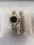 Bransoletki - BRANSOLETKA-CHOKER BVLGARI STAL SREBRNA pancerka - miniaturka - grafika 1