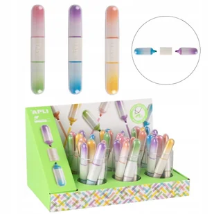 Dwustronne zakreślacze Apli Kids, 6 kolorów - 3 szt. - Przybory szkolne - miniaturka - grafika 1