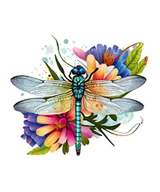 Pasmanteria - Naprasowanka Ważka owad art sztuka 1 - miniaturka - grafika 1