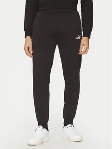 Puma Spodnie dresowe Ess No. 1 Logo 682608 Czarny Regular Fit - Spodnie sportowe męskie - miniaturka - grafika 1