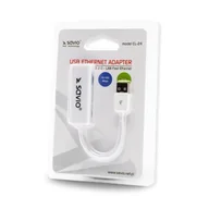 Adaptery i przejściówki - Savio Adapter cl-24 (USB M - RJ45 F; 0,10m; kolor biały) cl-24 - miniaturka - grafika 1