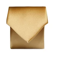 Krawaty i muchy męskie - Rael-Brook Folkespeare | satynowy krawat, gładki, Złoty, Boys - miniaturka - grafika 1