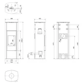 Piece wolnostojące - Piec Wolnostojący Stalowy Koza Ab Enyo R Wysoka 5,5 Kw Ø 100/150 - miniaturka - grafika 1