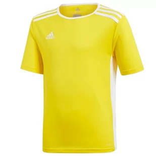 Adidas Dziecięca koszulka Entrada 18, żółty/biały, 164 CF1039 - Koszulki sportowe męskie - miniaturka - grafika 1
