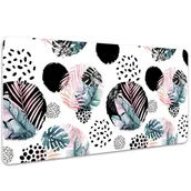 Podkładki na biurko - Podkładka na biurko Abstrakcyjne liście 100x50 cm - miniaturka - grafika 1