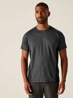 Koszulki sportowe męskie - Regatta Koszulka sportowa "Corballis II" w kolorze czarno-antracytowym - miniaturka - grafika 1