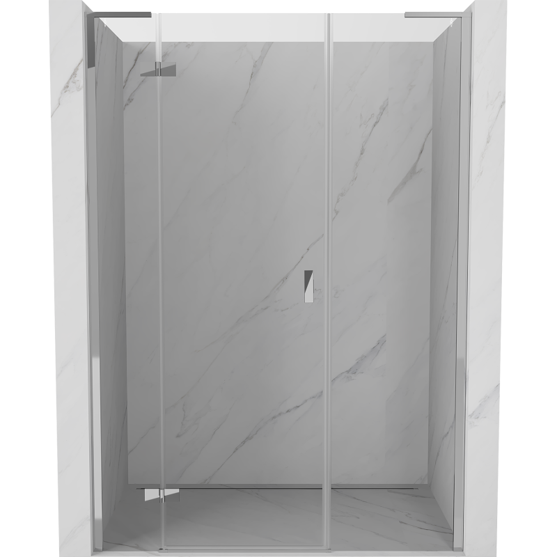 Mexen Mist-H L drzwi prysznicowe uchylne lewe 125 cm, transparent, chrom - 8A5L-125-001-01-00-L