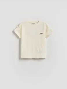 Reserved - Bawełniany t-shirt - złamana biel - Bluzki dla niemowląt - miniaturka - grafika 1