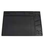 Lutownice - Czarna silikonowa mata antystatyczna 359x260x5mm Yihua - miniaturka - grafika 1