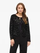 Swetry damskie - Vila Kardigan "Faith" w kolorze czarnym - miniaturka - grafika 1