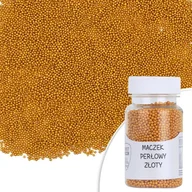 Dodatki do ciast w proszku - Posypka cukrowa MACZEK PERŁOWY ZŁOTY ⌀ 1 mm Sweet Decor, 50 g - miniaturka - grafika 1