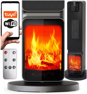 Grzejnik Farelka Termowentylator Kominek Wifi Cichy Kolumnowy Carruzzo - Ogrzewanie przenośne - miniaturka - grafika 1
