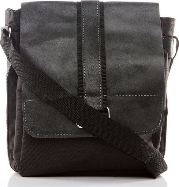 Belveder Mała listonoszka męska na ramię czarna BV15