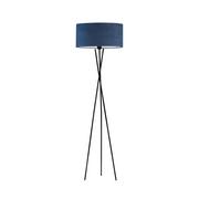 Lampy stojące - Lysne, Lampa stojąca do salonu w stylu vintage Paryż Velur, Granatowy - miniaturka - grafika 1