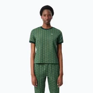Koszulki i topy damskie - Koszulka damska Lacoste TF3244 sinople/khaki - miniaturka - grafika 1