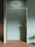 Ścianki i drzwi prysznicowe - Drzwi prysznicowe rozsuwane lewe kolor miedziany 120 cm D-0816A Prime New Trendy Copper Brushed - miniaturka - grafika 1