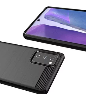 Carbon Case elastyczne etui pokrowiec Samsung Galaxy Note 20 czarny - Etui i futerały do telefonów - miniaturka - grafika 2