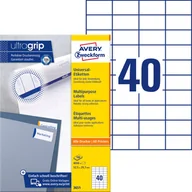 Etykiety do drukarek - Avery Zweckform Trwałe etykiety uniwersalne Zweckform A4 100ark./op. 52,5x29,7mm białe PROMOCJA! AVE-3651 - miniaturka - grafika 1