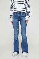Spodnie damskie - Desigual jeansy damskie high waist - miniaturka - grafika 1