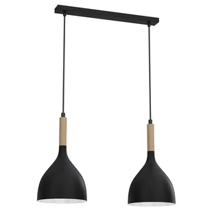 Czarna, minimalistyczna lampa wisząca LX 3730 z serii NOAK WOOD - Lampy sufitowe - miniaturka - grafika 1