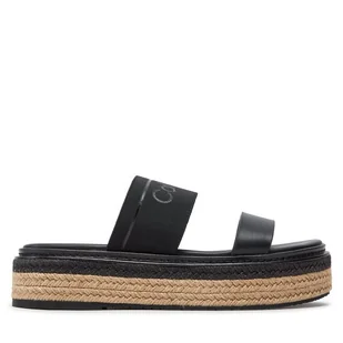 Klapki Calvin Klein Wedge Slide He HW0HW01966 Czarny - Klapki i japonki damskie - miniaturka - grafika 1