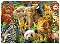 Puzzle - Educa, Puzzle, Dzikie zwierzęta, 500 el. - miniaturka - grafika 1