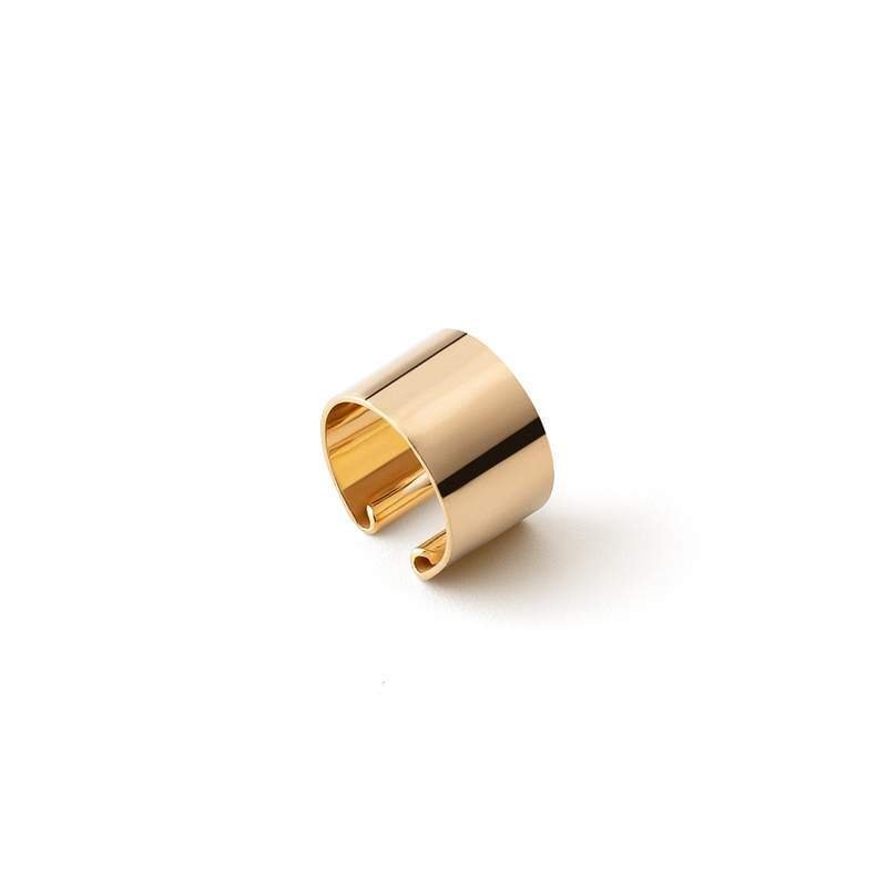 Kolczyk nausznica 0,6 cm, srebro 925 : Srebro - kolor pokrycia - Pokrycie żółtym 18K złotem