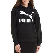 Bluzy sportowe damskie - Bluza Puma Classics Logo 53007401 - czarna - miniaturka - grafika 1