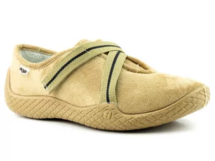 Zakryte kapcie, buty damskie ortopedyczne - Befado dr Orto 434D017, beżowe - Kapcie damskie - miniaturka - grafika 1