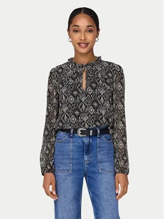 ONLY Bluzka Ditsy 15229700 Czarny Regular Fit - Bluzki damskie - miniaturka - grafika 1