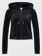 Bluzy damskie - Juicy Couture Bluza Madison JCWA122001 Czarny Slim Fit - miniaturka - grafika 1